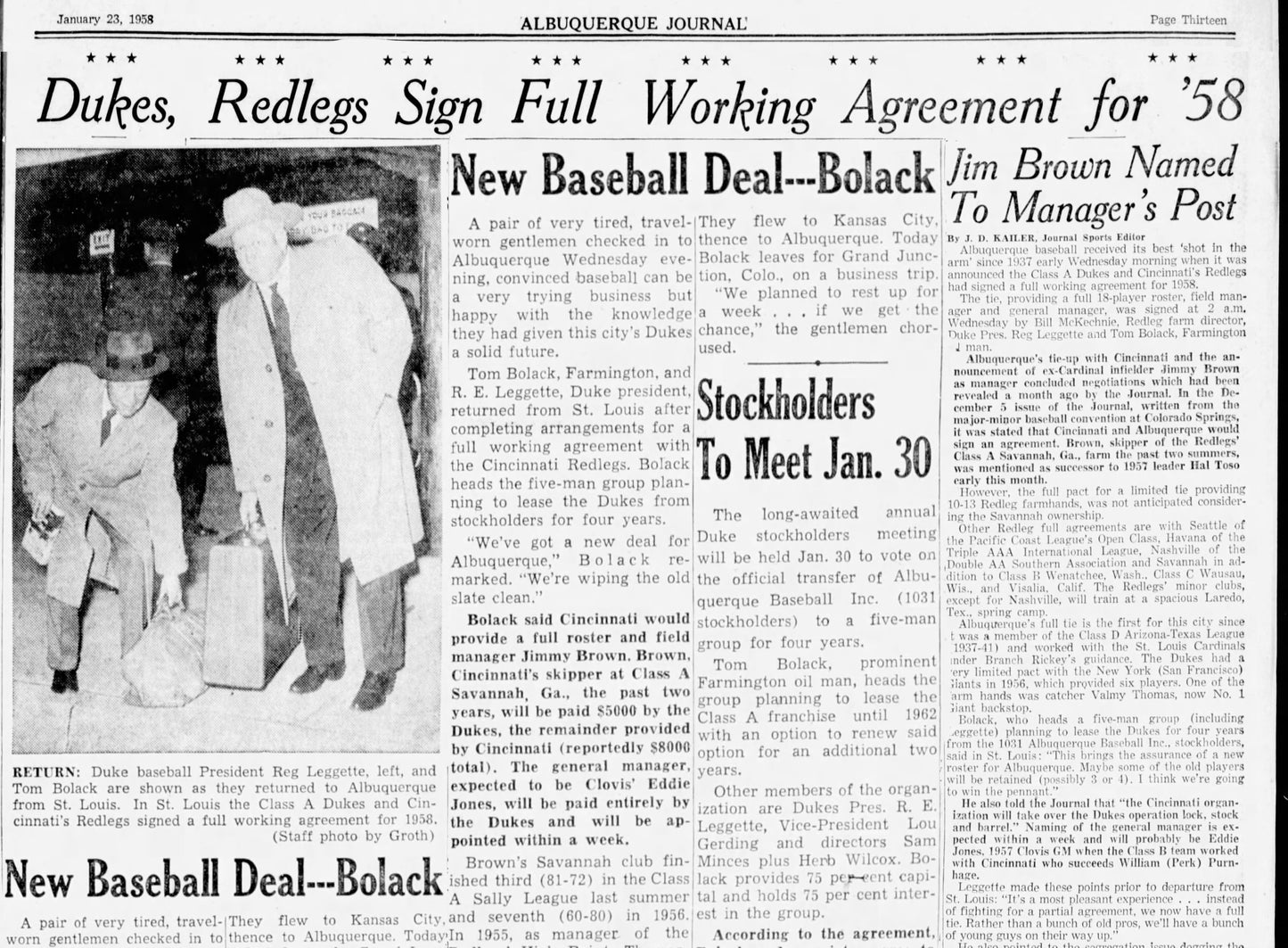 Albuquerque Dukes New Era 5950 1958 'Mr Red' Dukes