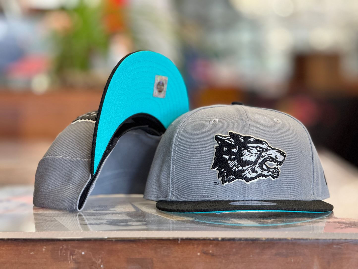 UNM Lobos New Era 950 Storm Gray Black Bill '70s Lobo