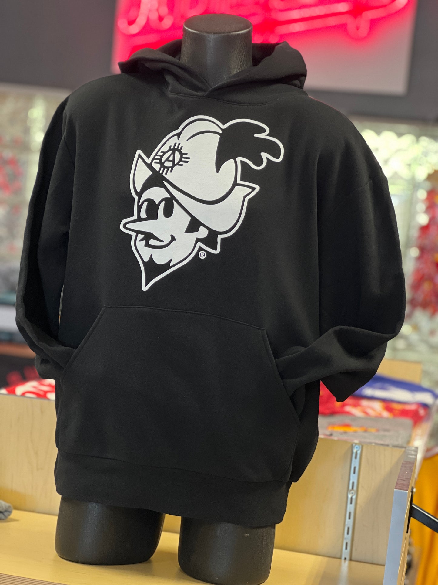 Albuquerque Dukes Black Hoodie with White Dukes