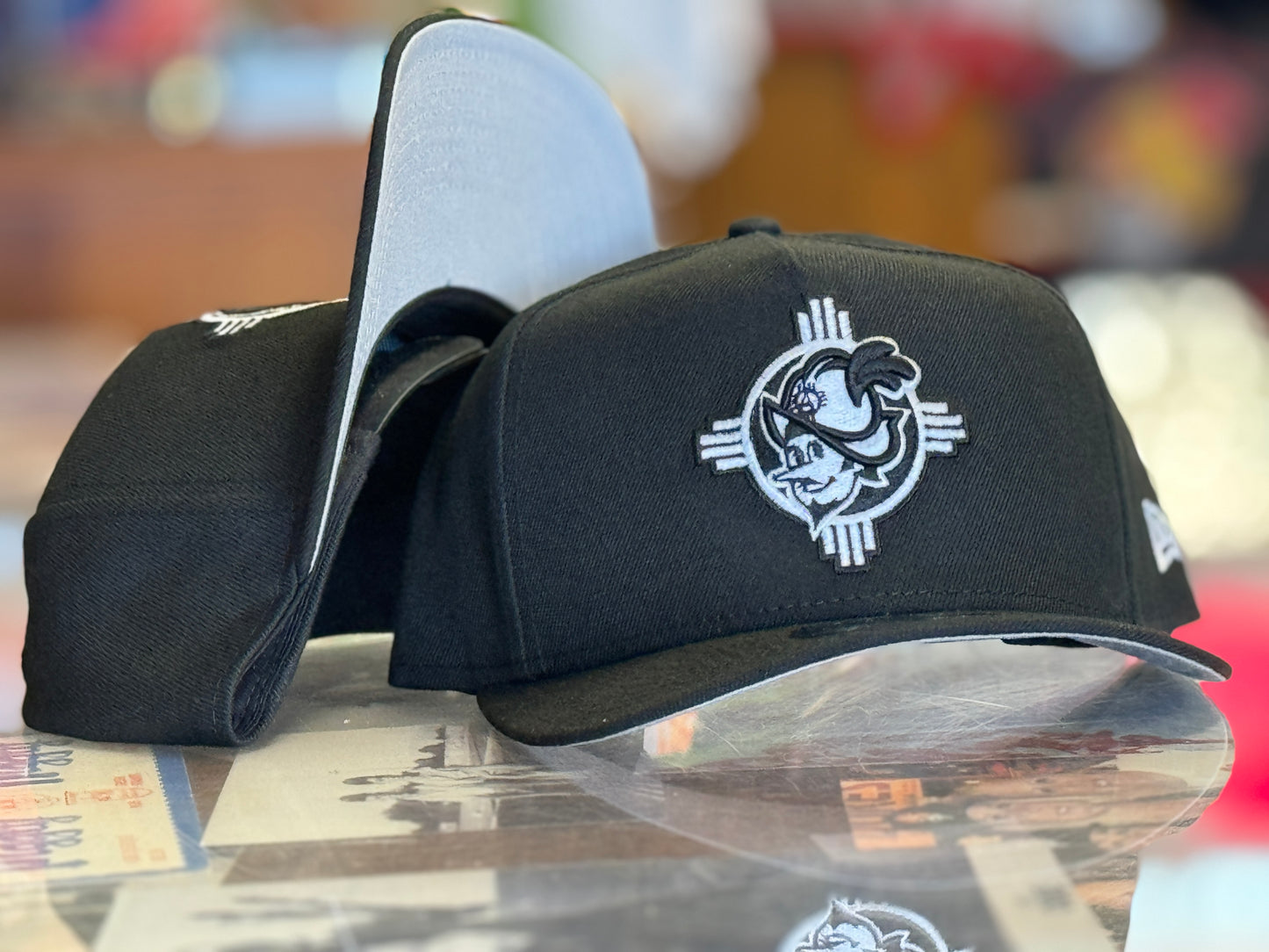 Albuquerque Dukes New Era 950 A Frame Snapback Black and White Zia Dukes