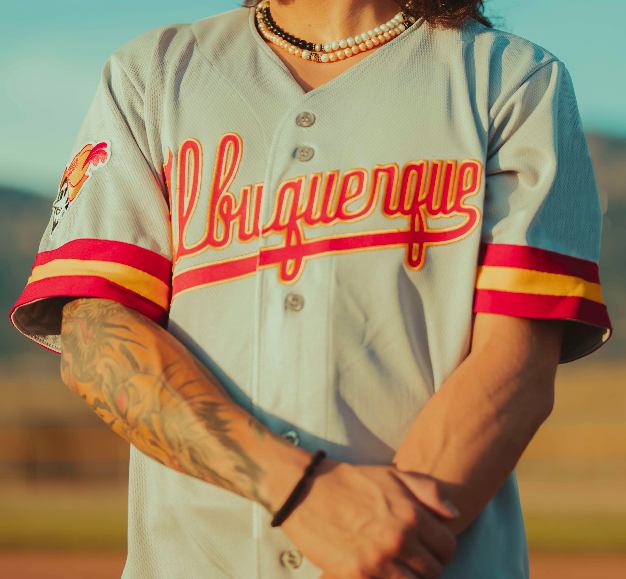 Albuquerque Dukes Gray Button Down Jersey