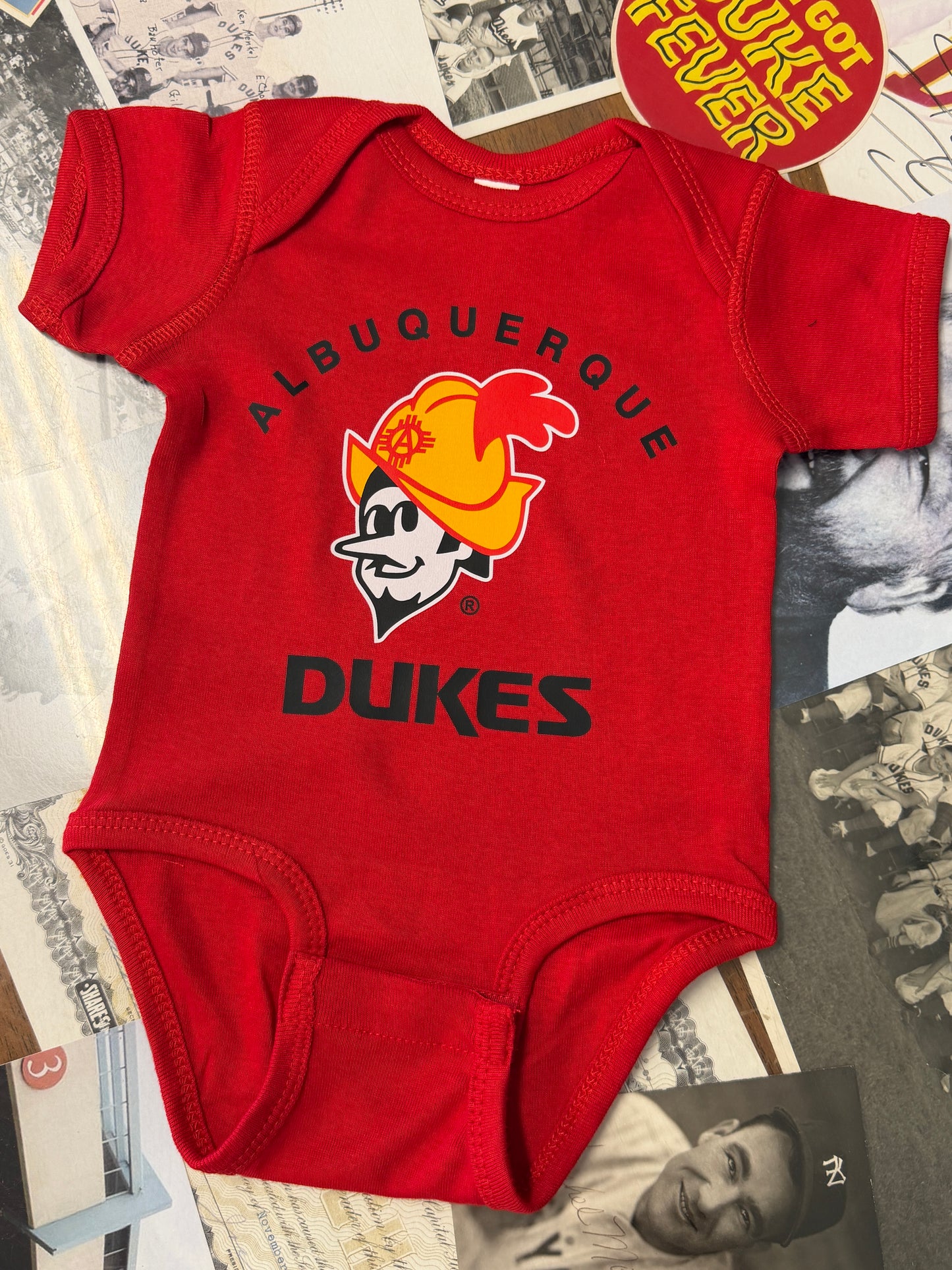Albuquerque Dukes Toddler Red ONESIE Dukes