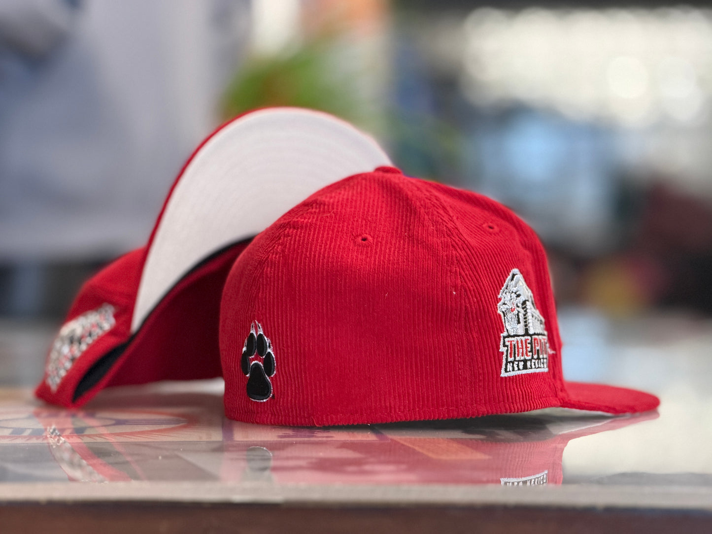 UNM New Era 5950 Red Corduroy 1990s