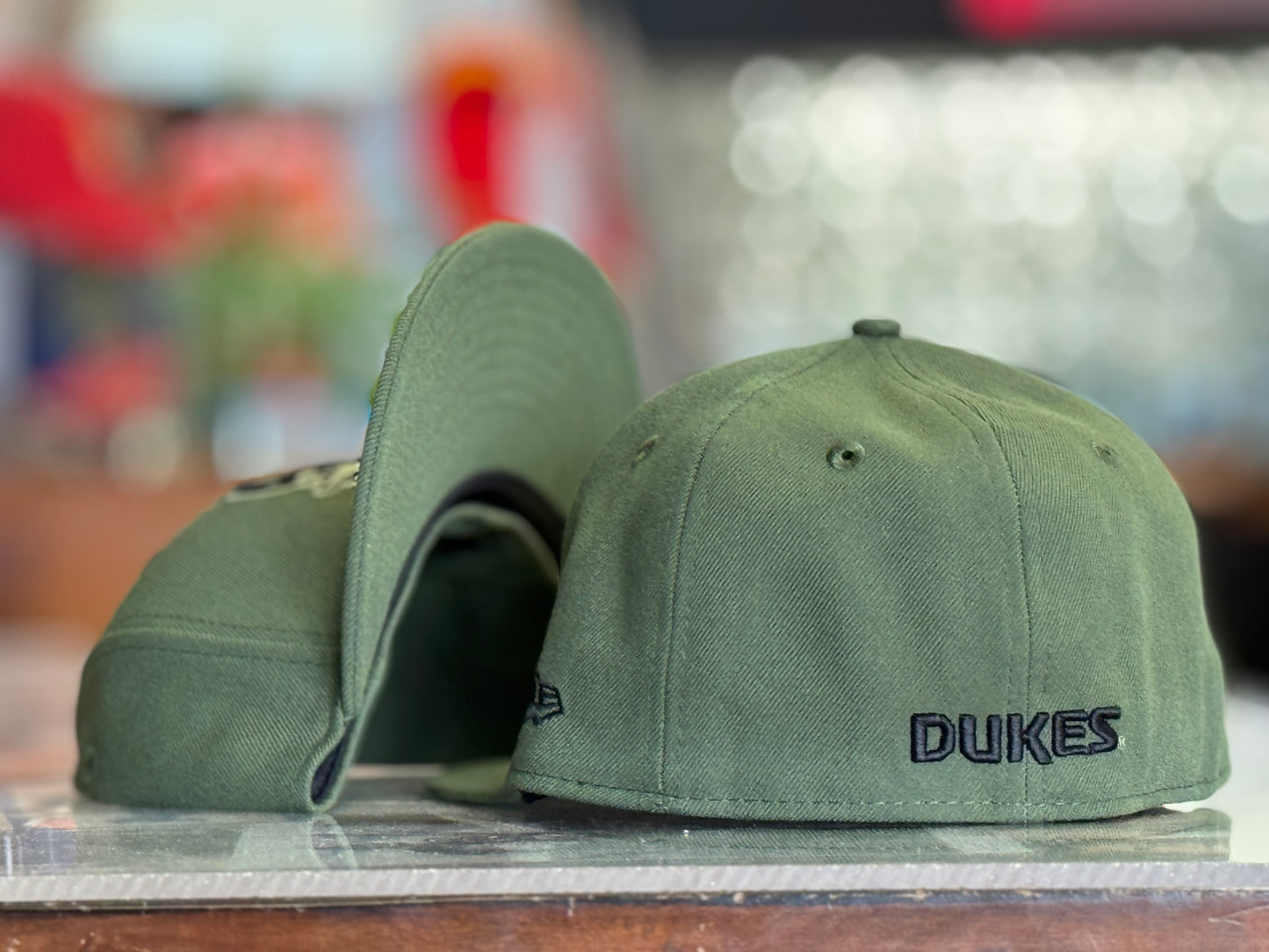 Albuquerque Dukes New Era 5950 Army Green Dukes
