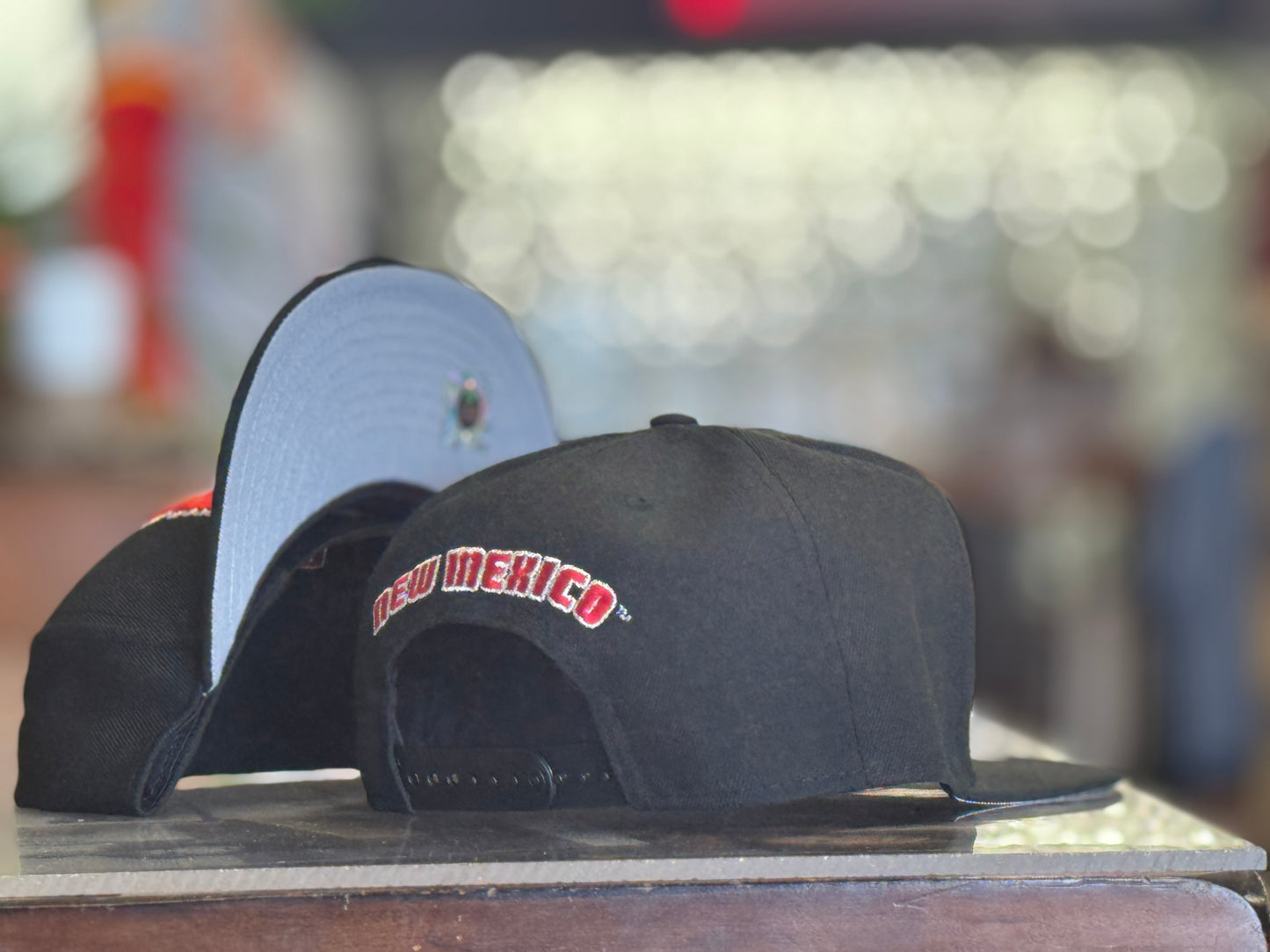 UNM Lobos New Era Snapback Black with Red 70's Lobo