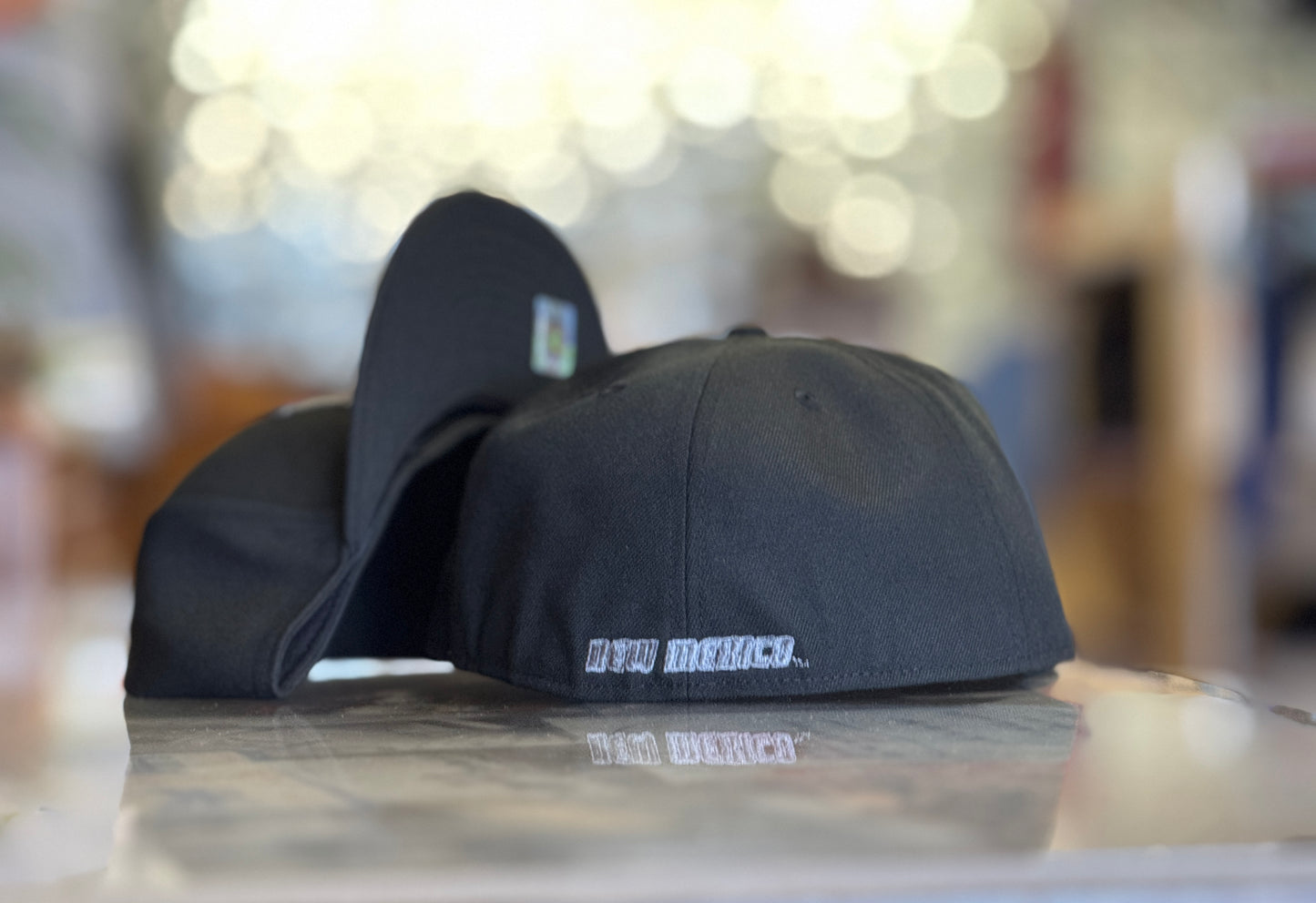 UNM New Era 5950 Black cap Dark Gray UNM Monogram