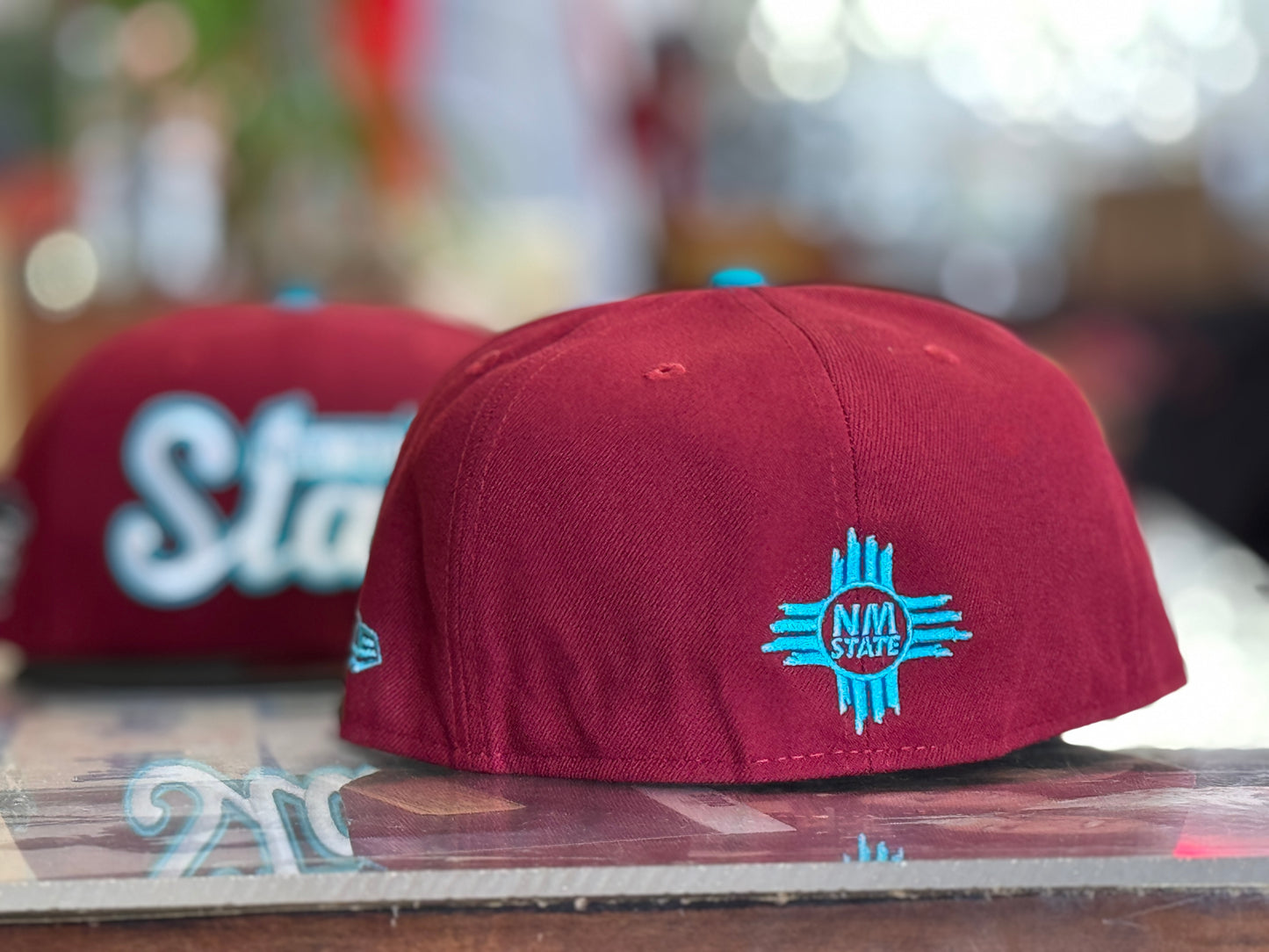 Albuquerque Dukes New Era 5950 New Mexico State 'STATE' Turquoise