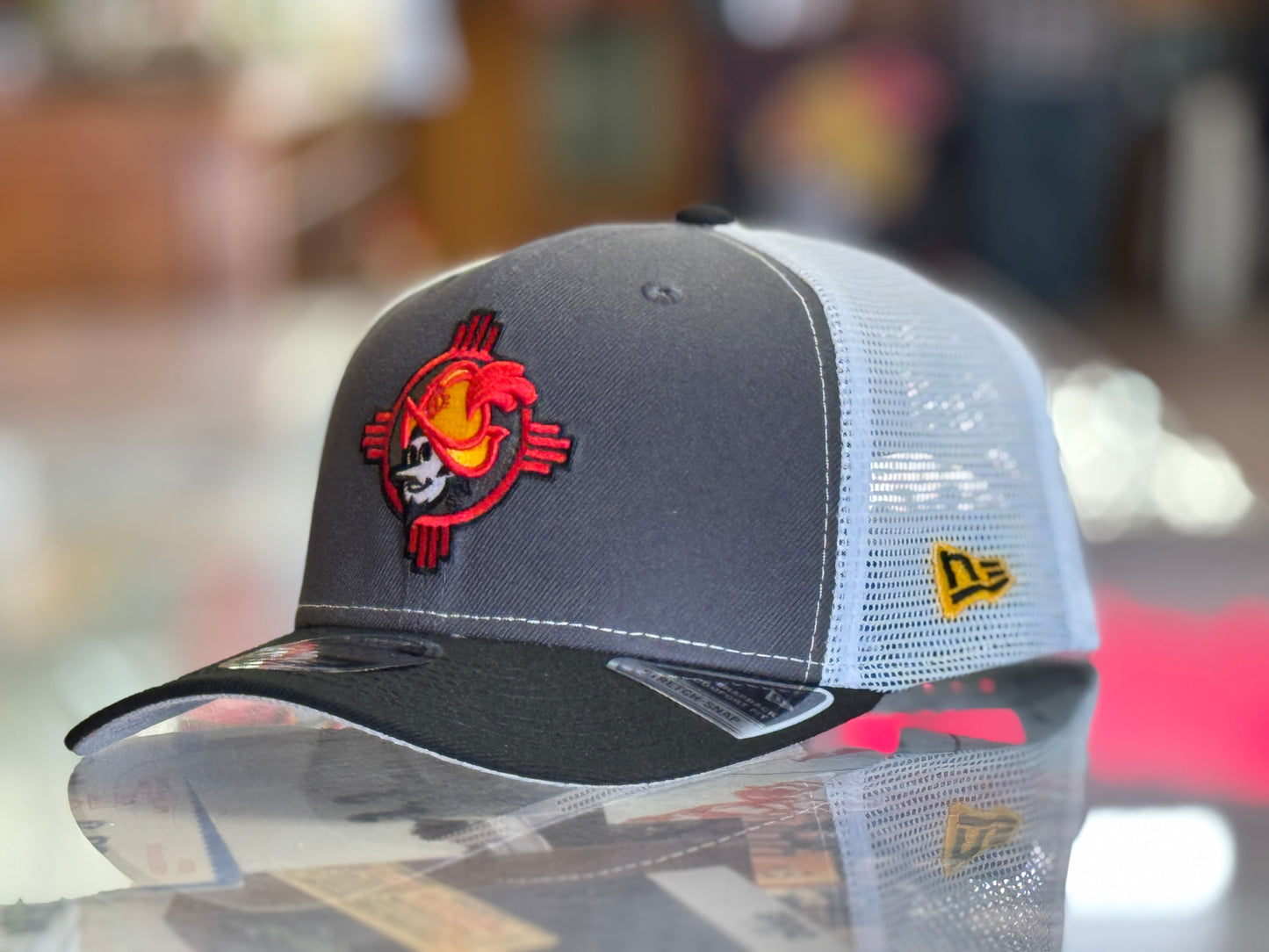 Albuquerque Dukes New Era 970SS Stretch SnapBack Red Zia Dukes