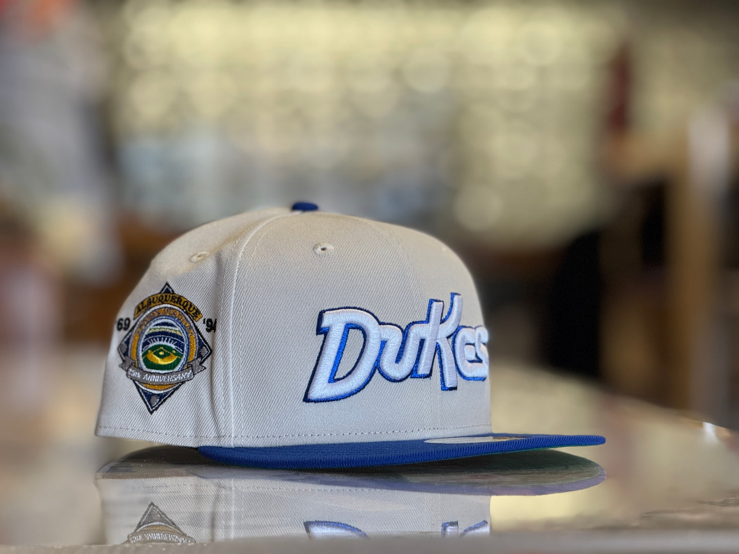 Albuquerque Dukes New Era 5950 Chrome With DUKES and Stadium Patch