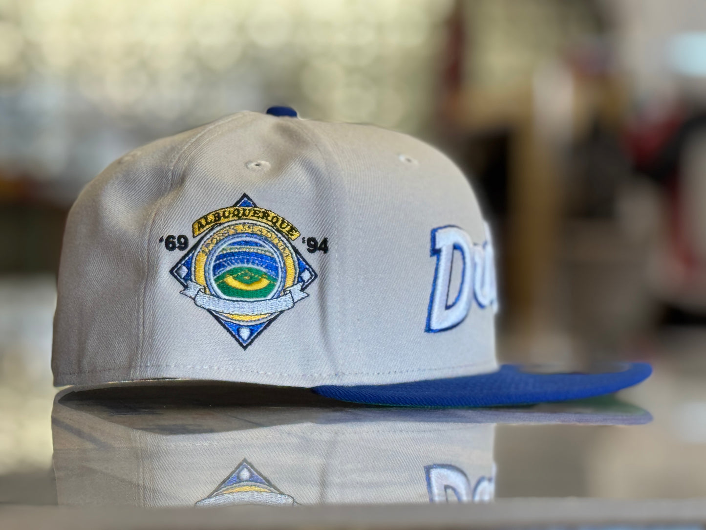 Albuquerque Dukes New Era 5950 Chrome With DUKES and Stadium Patch