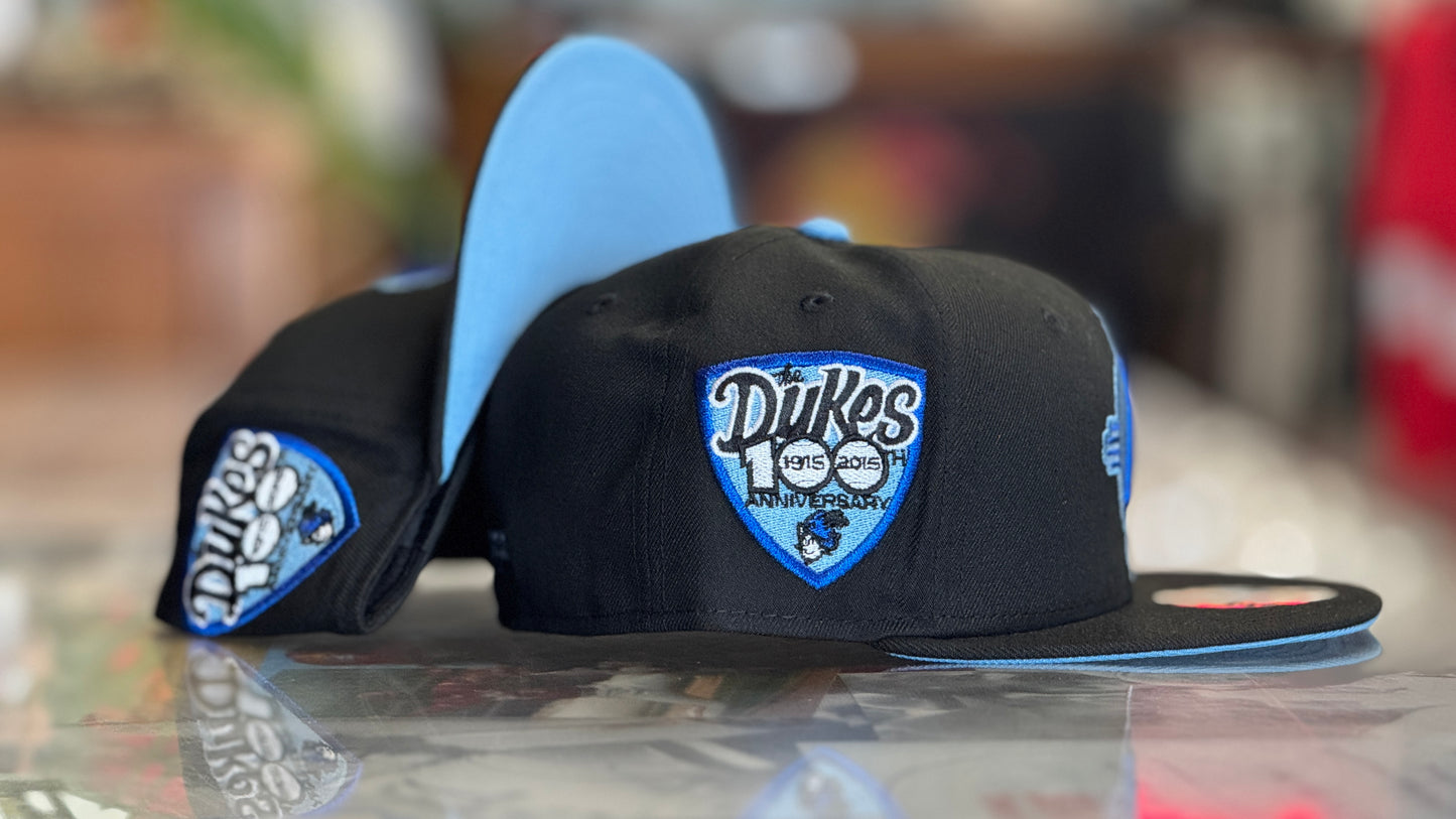 Albuquerque Dukes New Era 5950 Black Sky Blue Zia A
