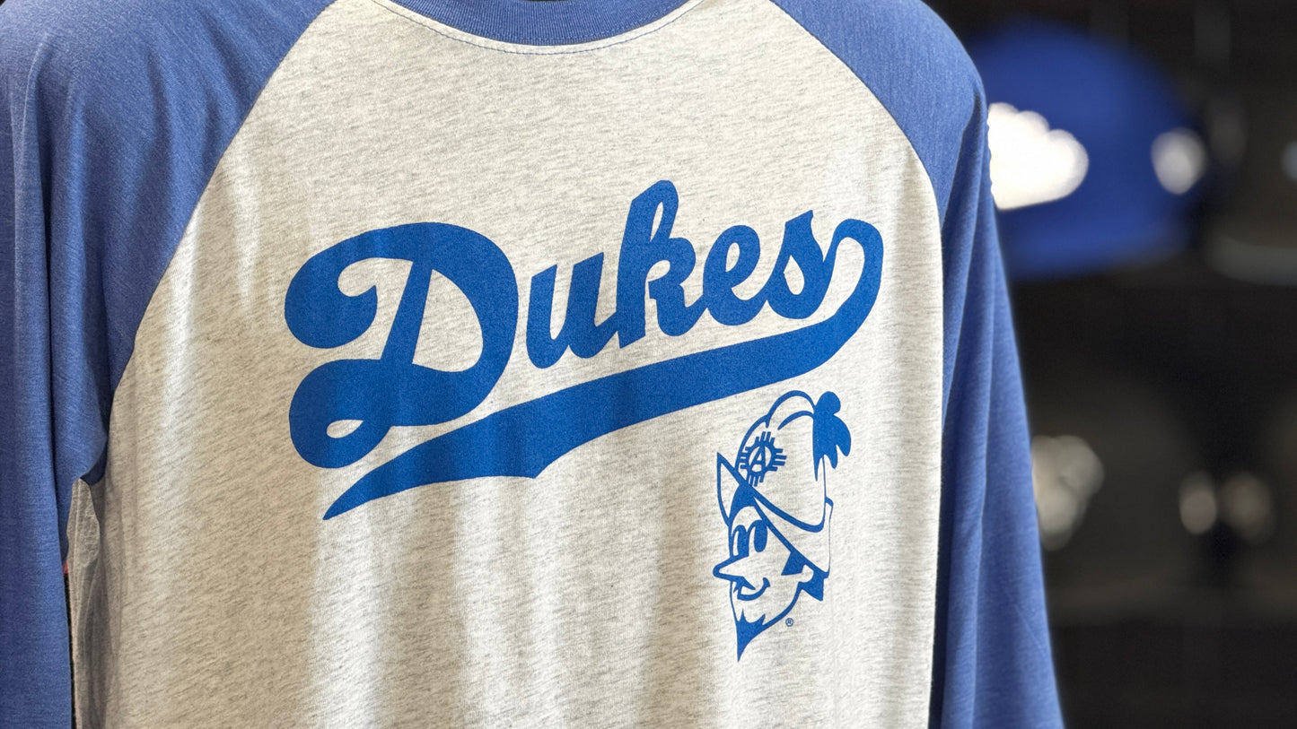 Albuquerque Dukes 3/4 Blue Sleeve Gray Dukes