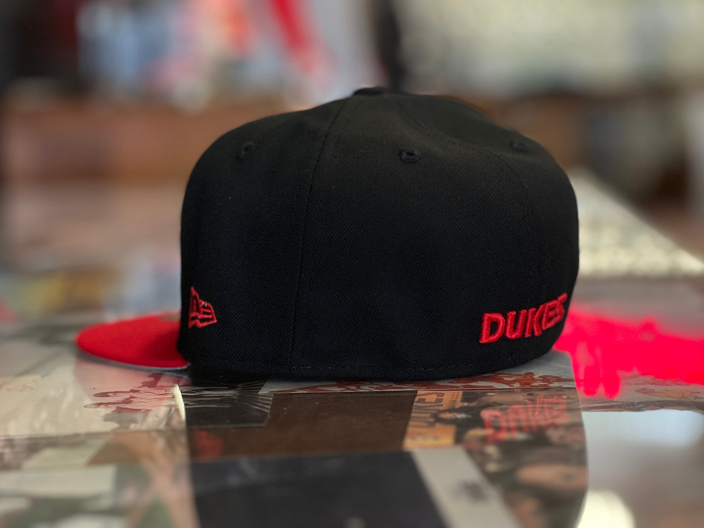 Albuquerque Dukes New Era 5950 Black Red bill Dukes