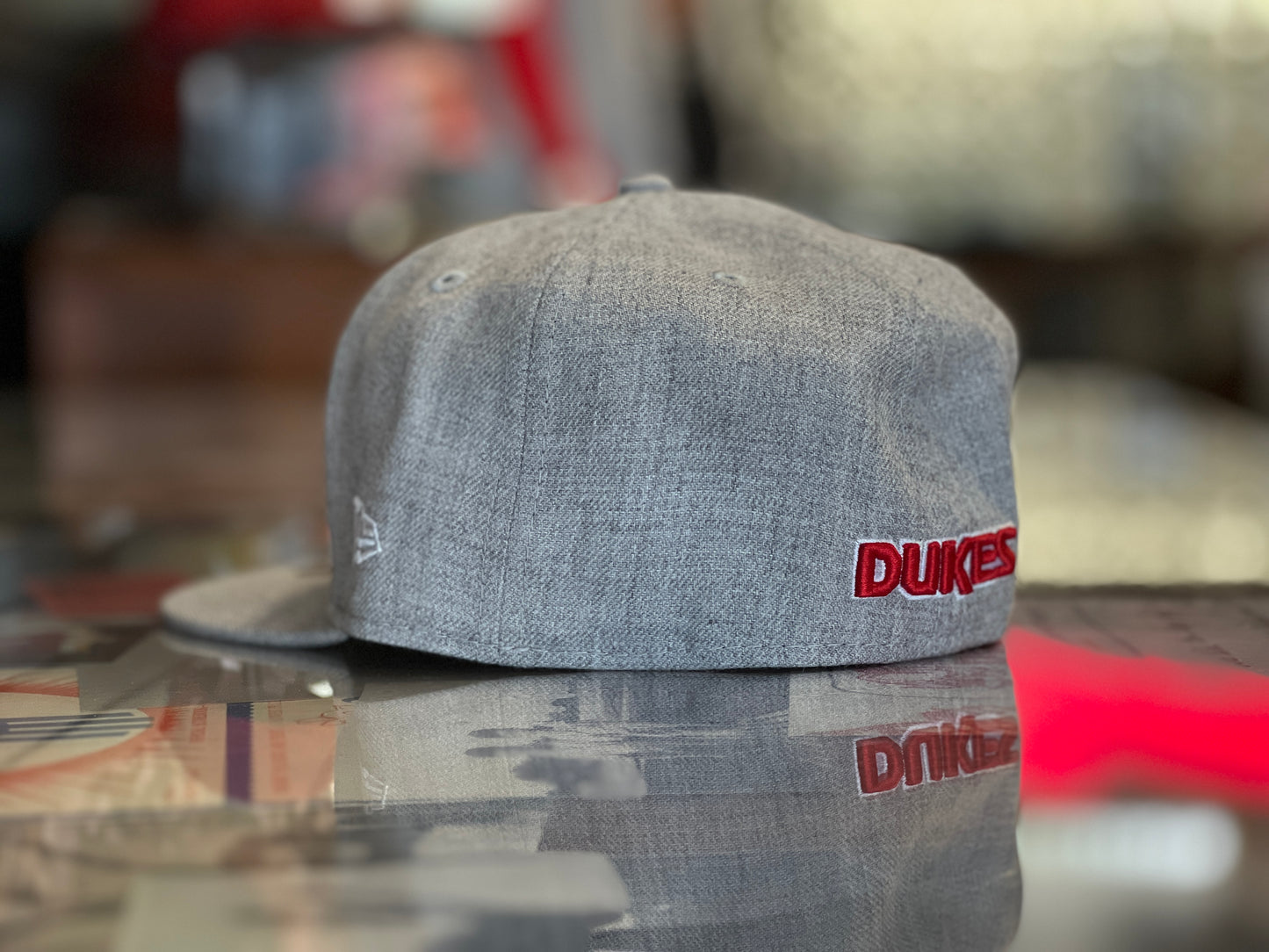 Albuquerque Dukes New Era 5950 Heather Gray Stars & Stripes