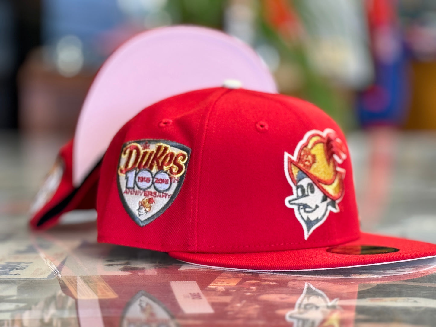 Albuquerque Dukes New Era 5950 Red Dukes 100 Year Patch
