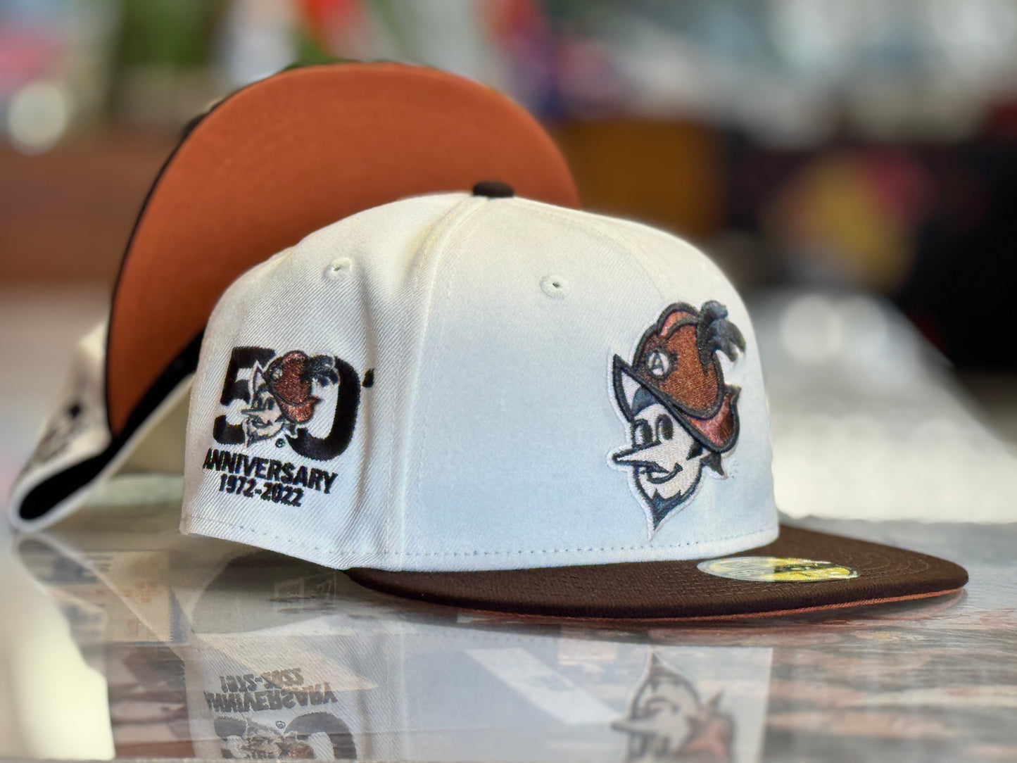 Albuquerque Dukes New Era 5950 Cream Copper Dukes City