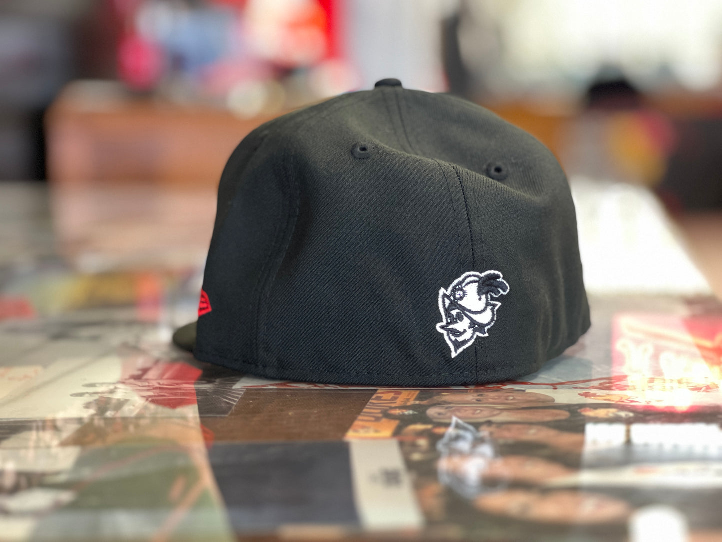 Albuquerque Dukes New Era 5950 Black with Red Zia A