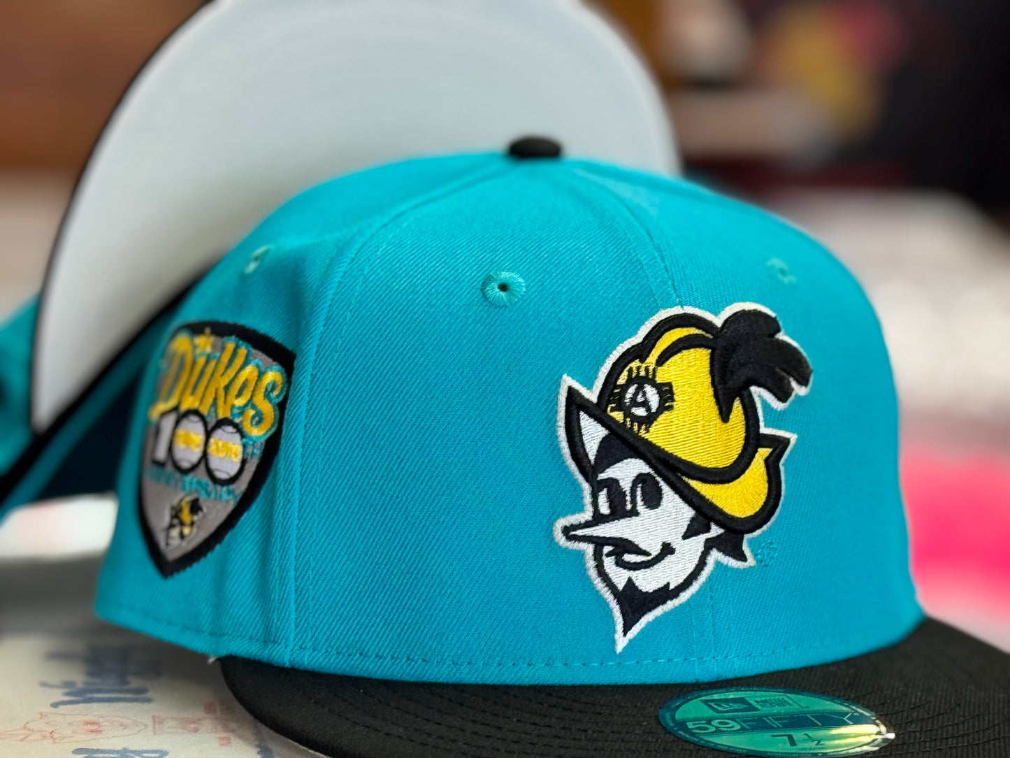 Albuquerque Dukes New Era 5950 Turquoise 100 Year Patch Dukes