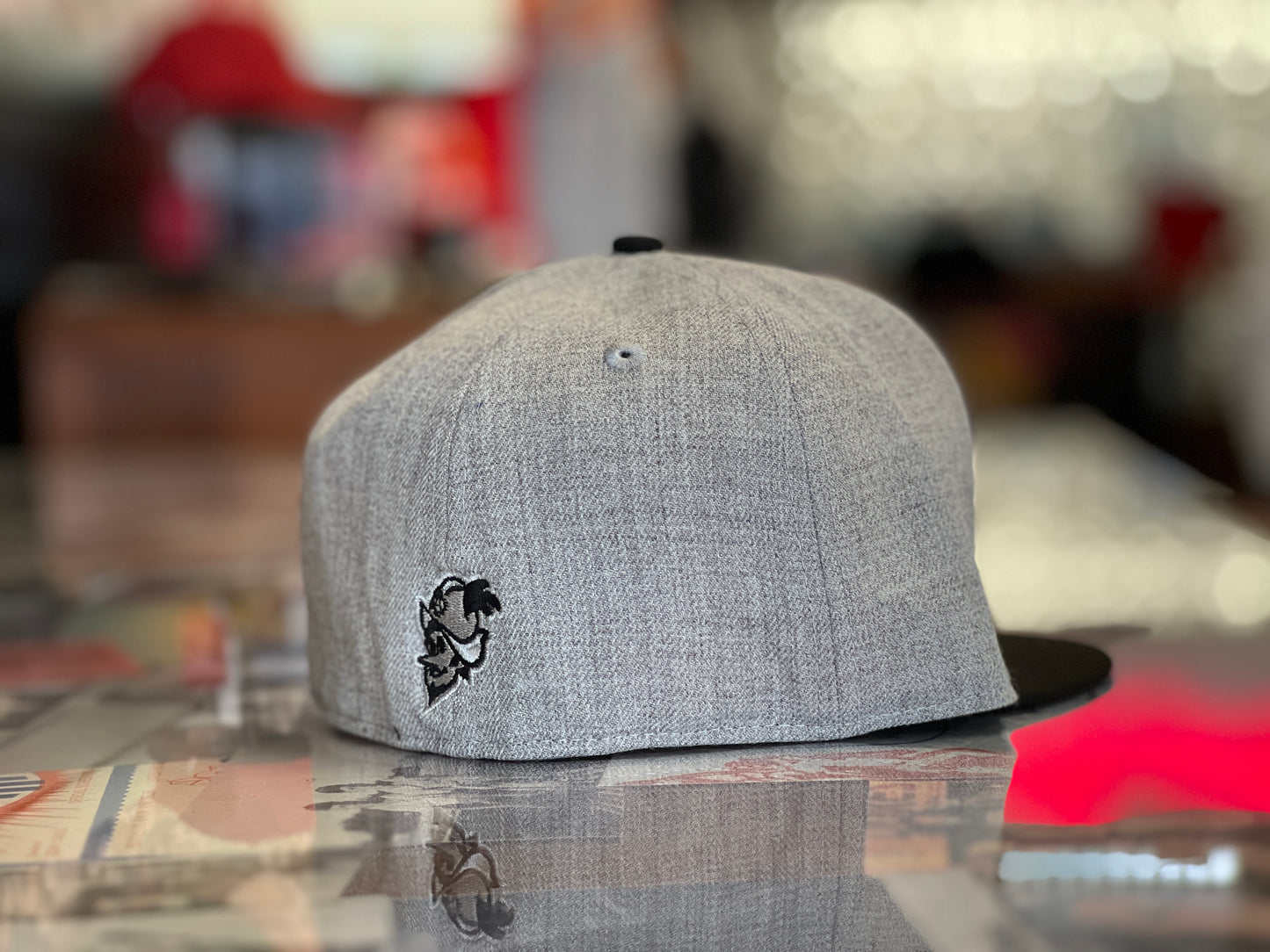 Albuquerque Dukes New Era 5950 Heather Gray Black Zia A