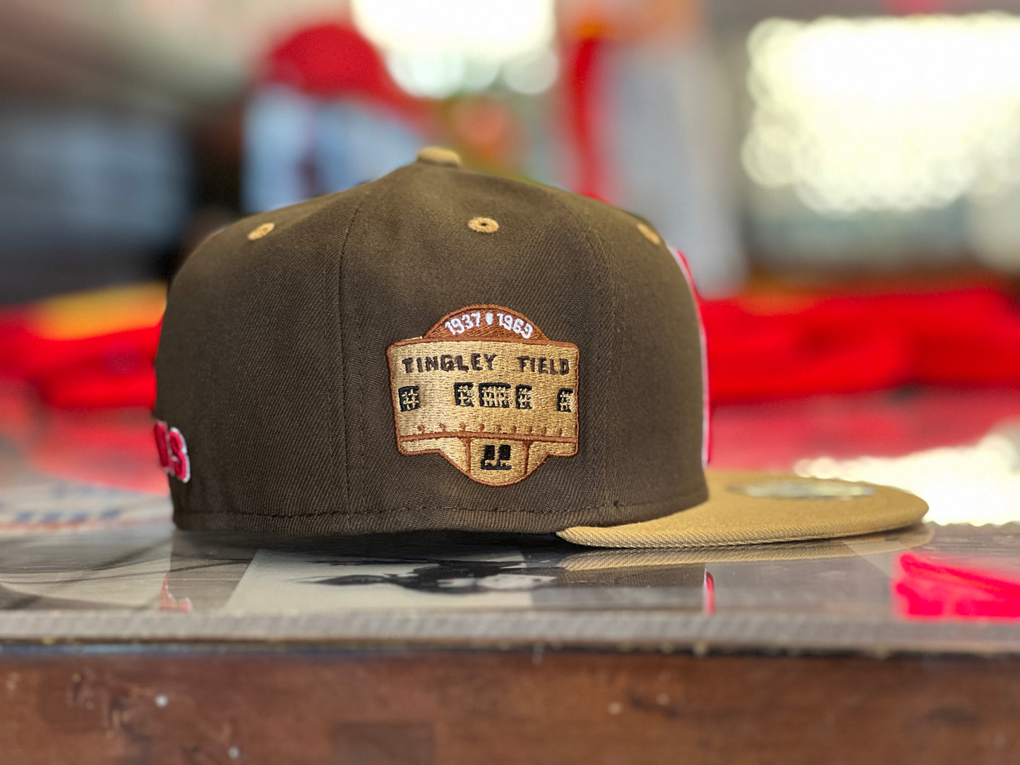 Albuquerque Dukes New Era 5950 Brown Vintage A Dukes - Tingley Field Patch