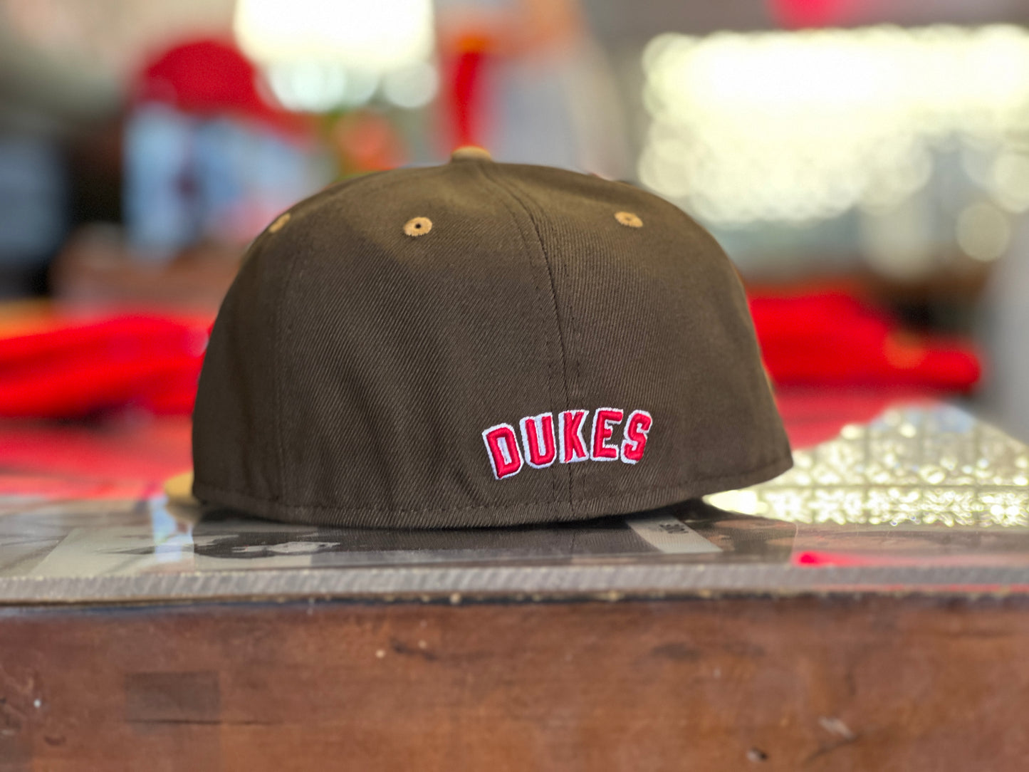 Albuquerque Dukes New Era 5950 Brown Vintage A Dukes - Tingley Field Patch