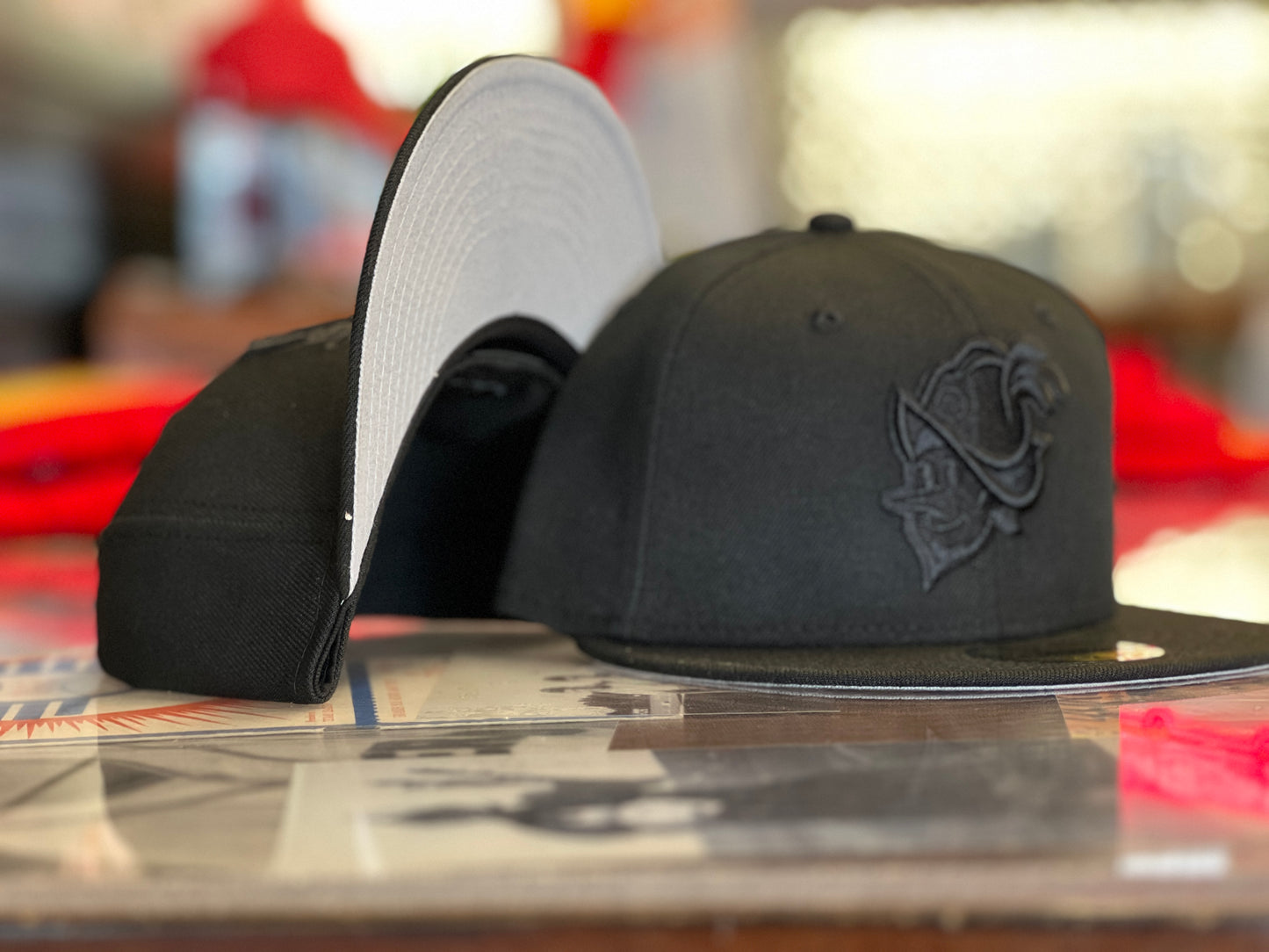 Albuquerque Dukes New Era 5950 Black on Black Dukes