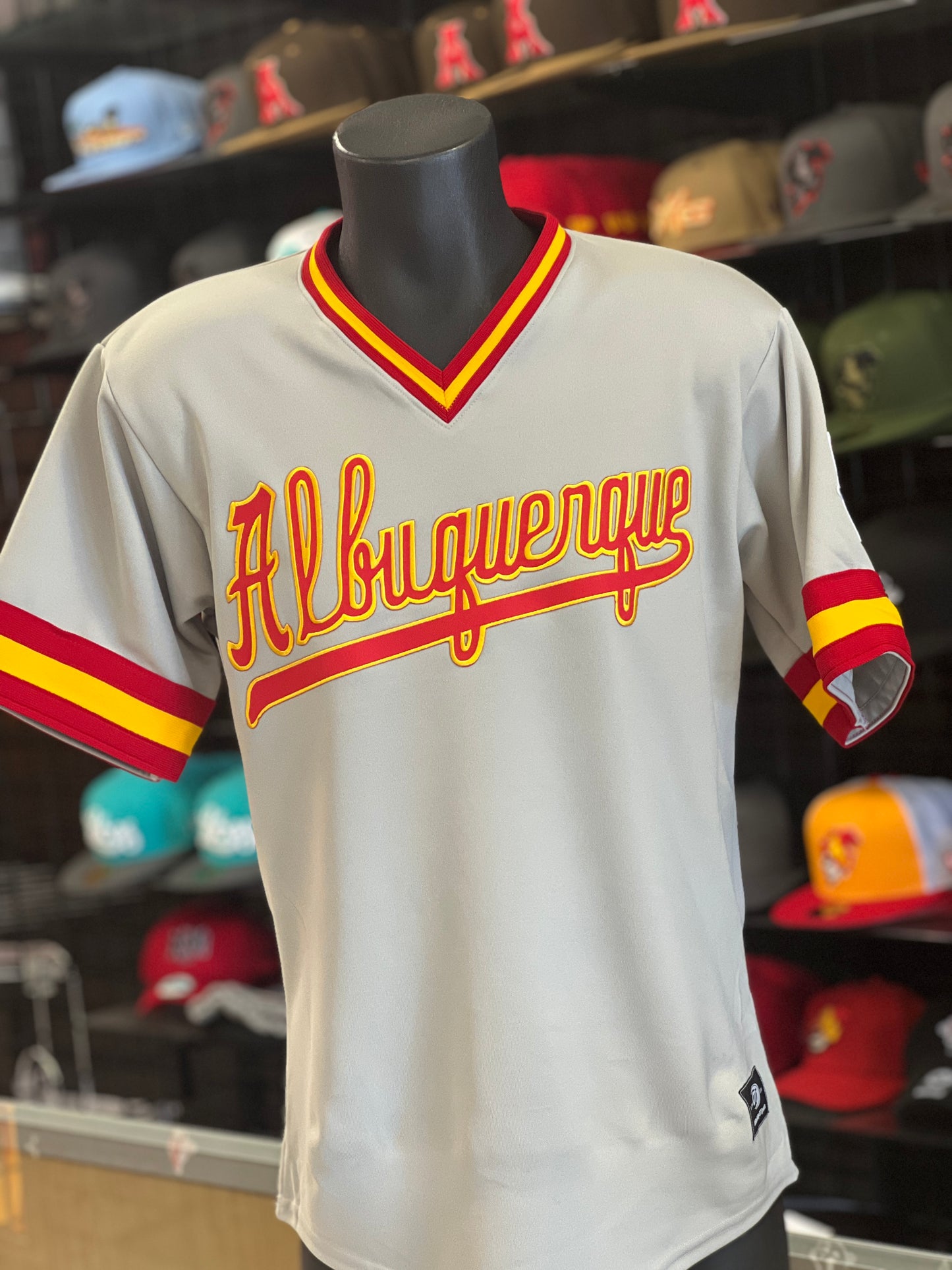 Albuquerque Dukes Gray V-Neck Jersey