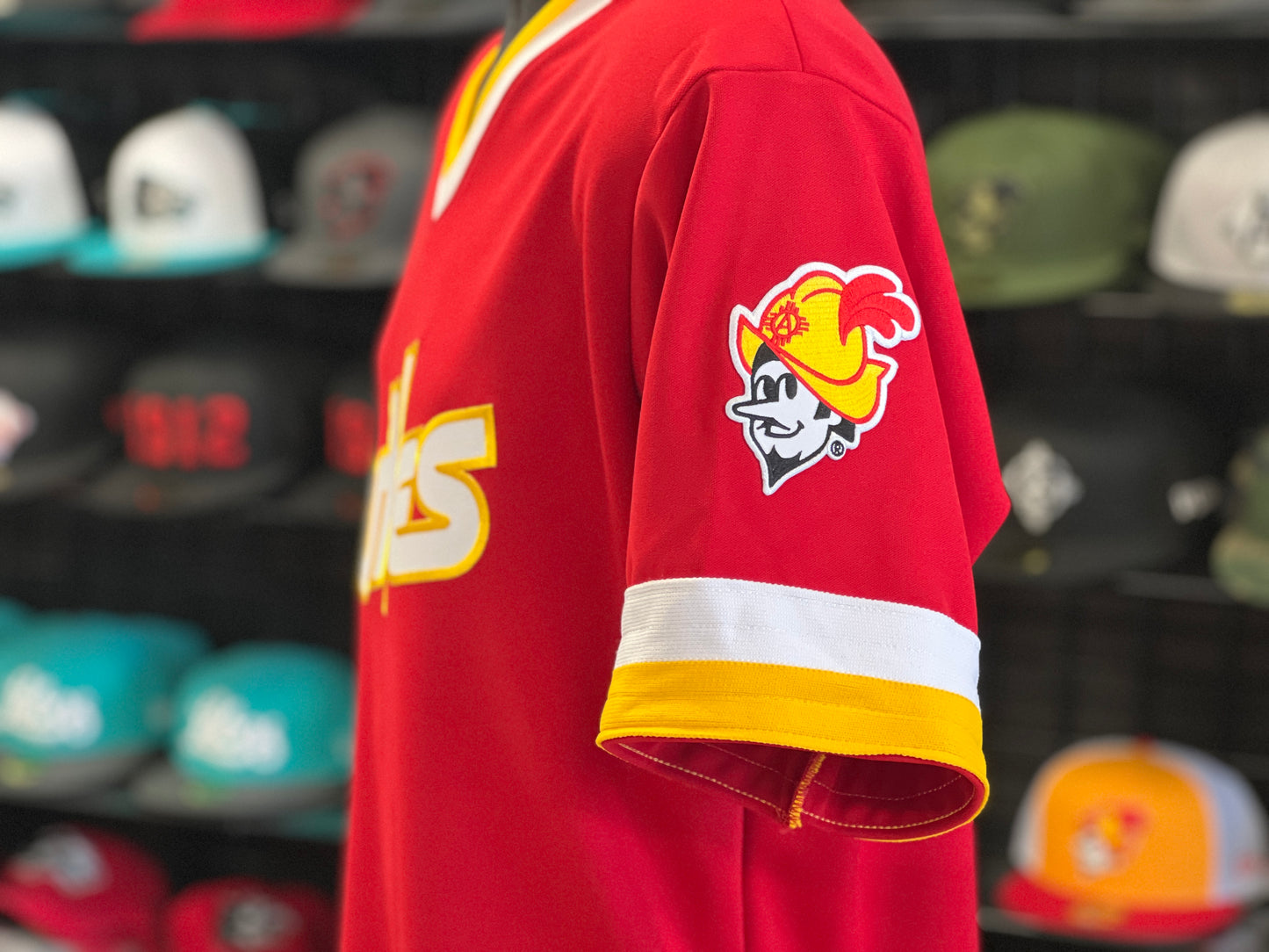 Albuquerque Dukes Red V-Neck Jersey
