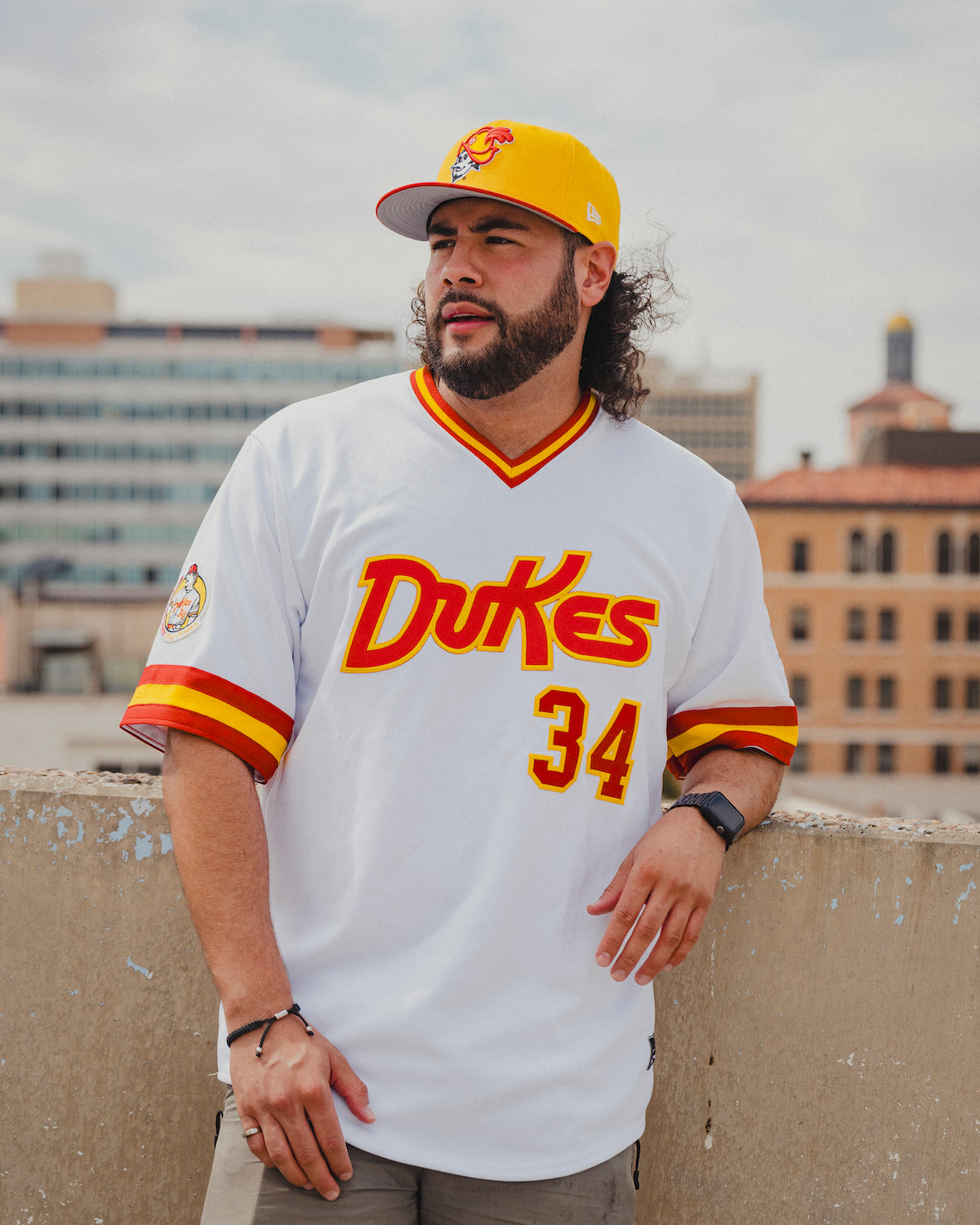Albuquerque Dukes Gold Red Bill New Era 5950 MIKE PIAZZA