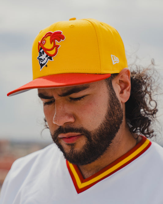 Albuquerque Dukes Gold Red Bill New Era 5950 MIKE PIAZZA