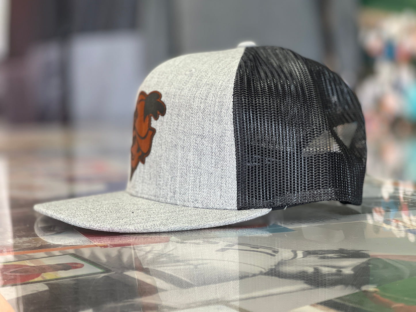 Albuquerque Dukes Heather Trucker w/ Dukes Leather Patch