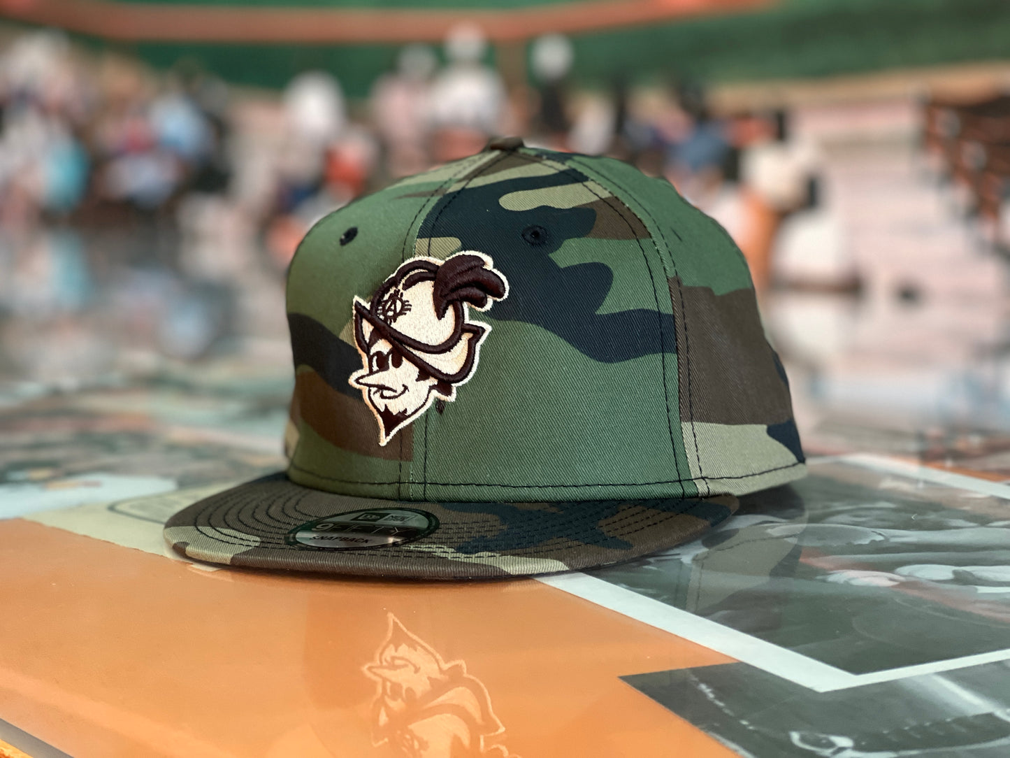 Albuquerque Dukes New Era Camo Snapback Brown Dukes