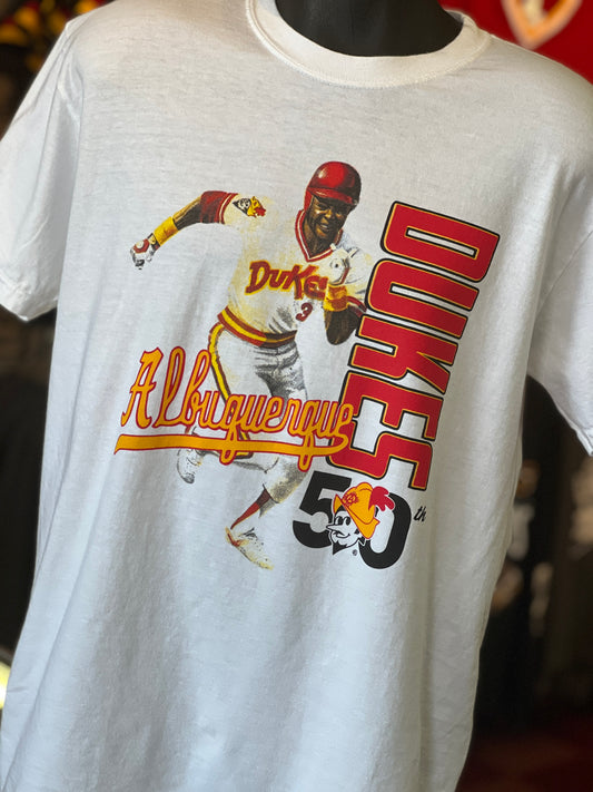 Albuquerque Dukes 50 Yr. Anniversary White T-Shirt