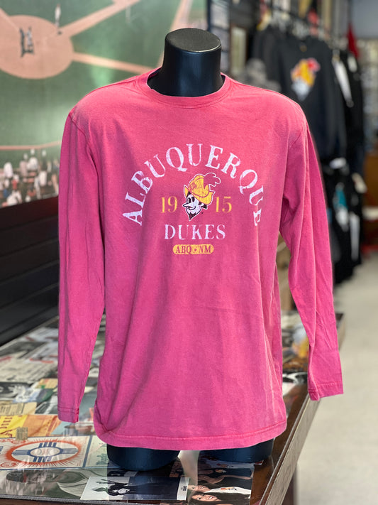 Albuquerque Dukes Distressed Chile Red Long-Sleeve T-Shirt