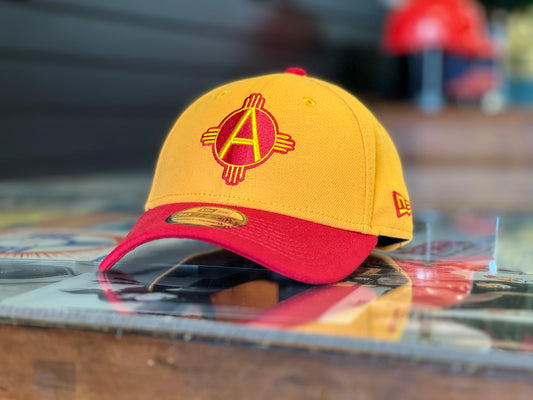 Albuquerque Dukes New Era Flex Fit Vintage Gold Zia A