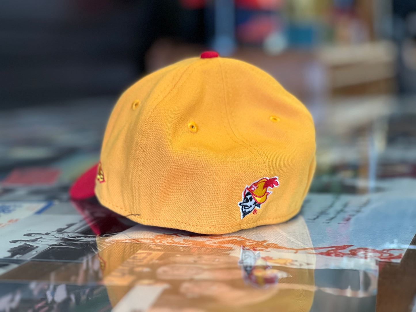 Albuquerque Dukes New Era Flex Fit Vintage Gold Zia A