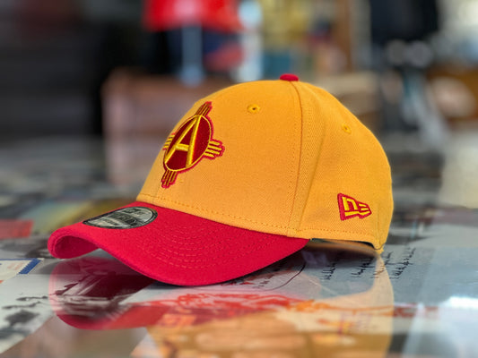 Albuquerque Dukes New Era Flex Fit Vintage Gold Zia A