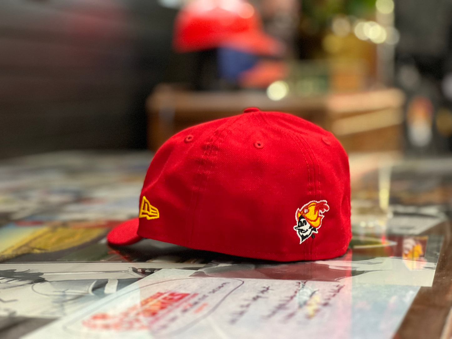 Albuquerque Dukes New Era 5950 Red Zia A 50th Anniversary Patch