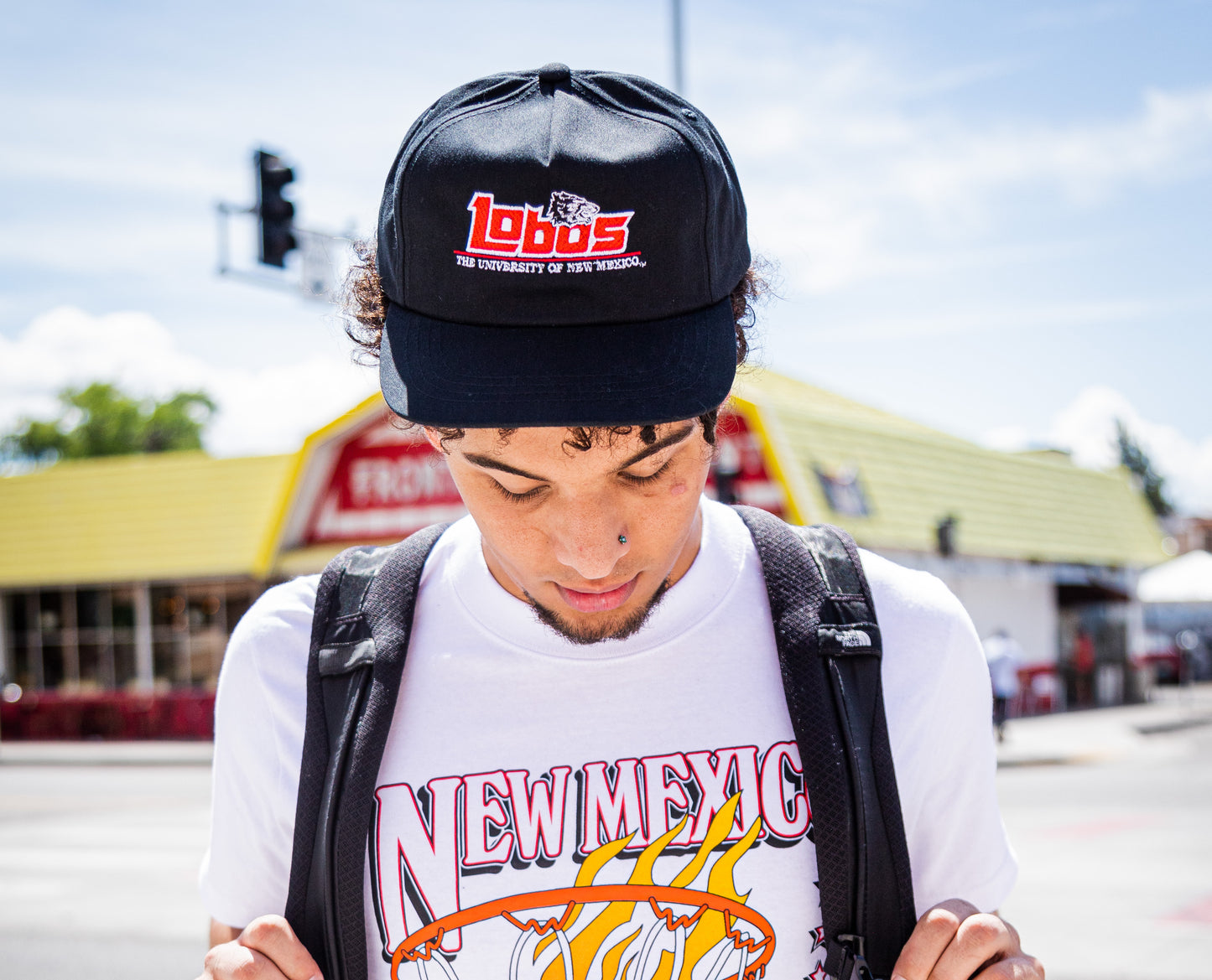 UNM Lobos Black 90s Hat