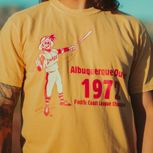 Albuquerque Dukes 50 Yr. Anniversary 1972 Dukes Batter T-Shirt