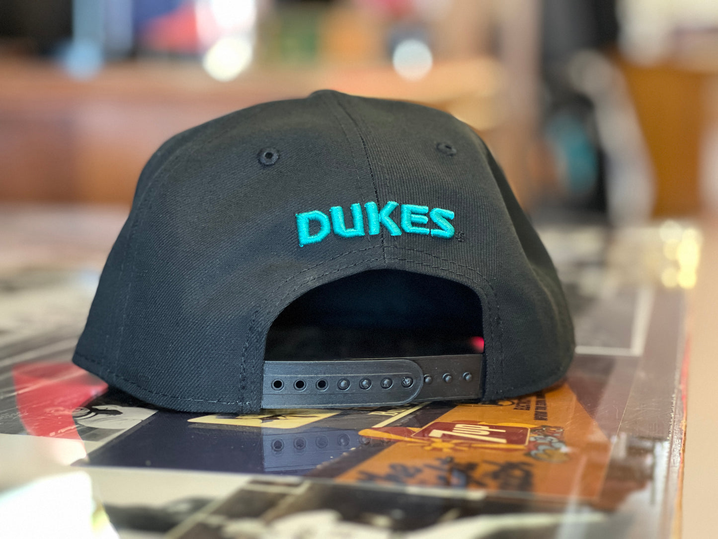 Albuquerque Dukes New Era 950 Snapback Black with Turquoise White Dukes