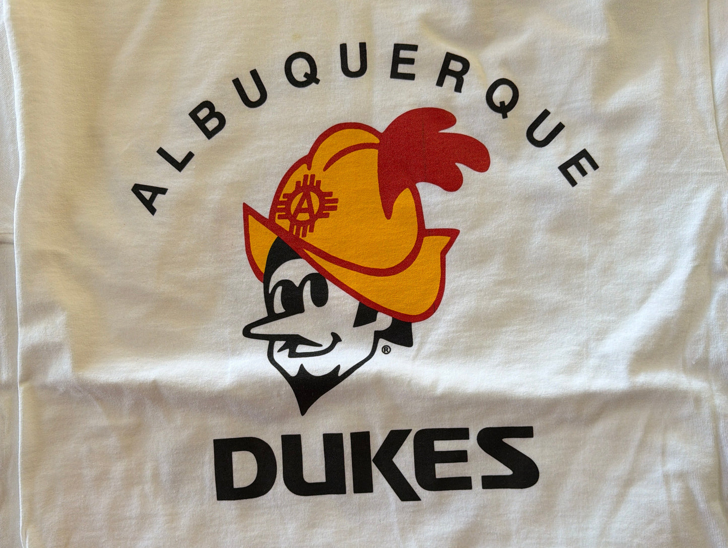 Albuquerque Dukes Youth White T-Shirt Traditional
