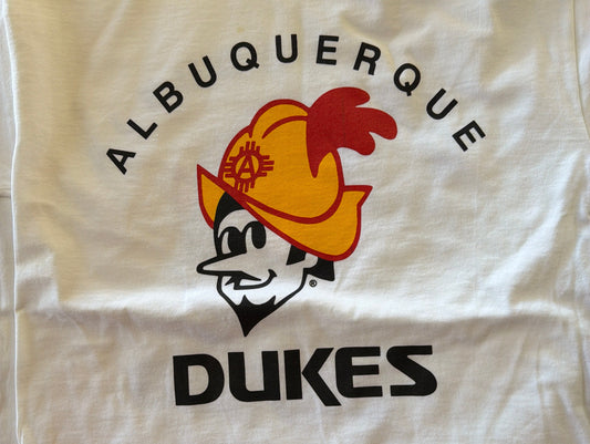 Albuquerque Dukes Youth White T-Shirt Traditional