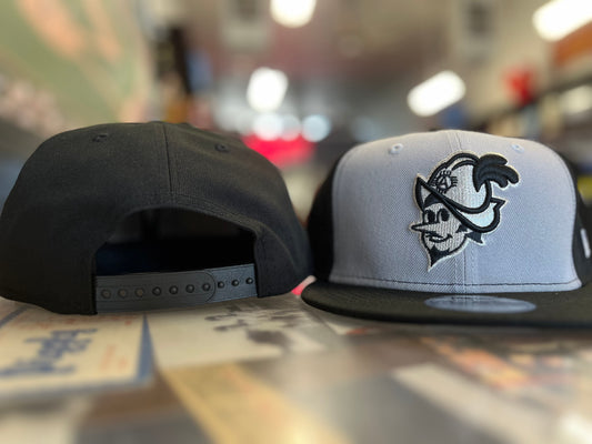 Albuquerque Dukes New Era 950 Snapback Gray Front Silver Black Dukes