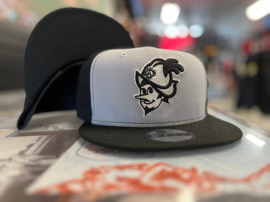 Albuquerque Dukes New Era 950 Snapback Gray Front Silver Black Dukes