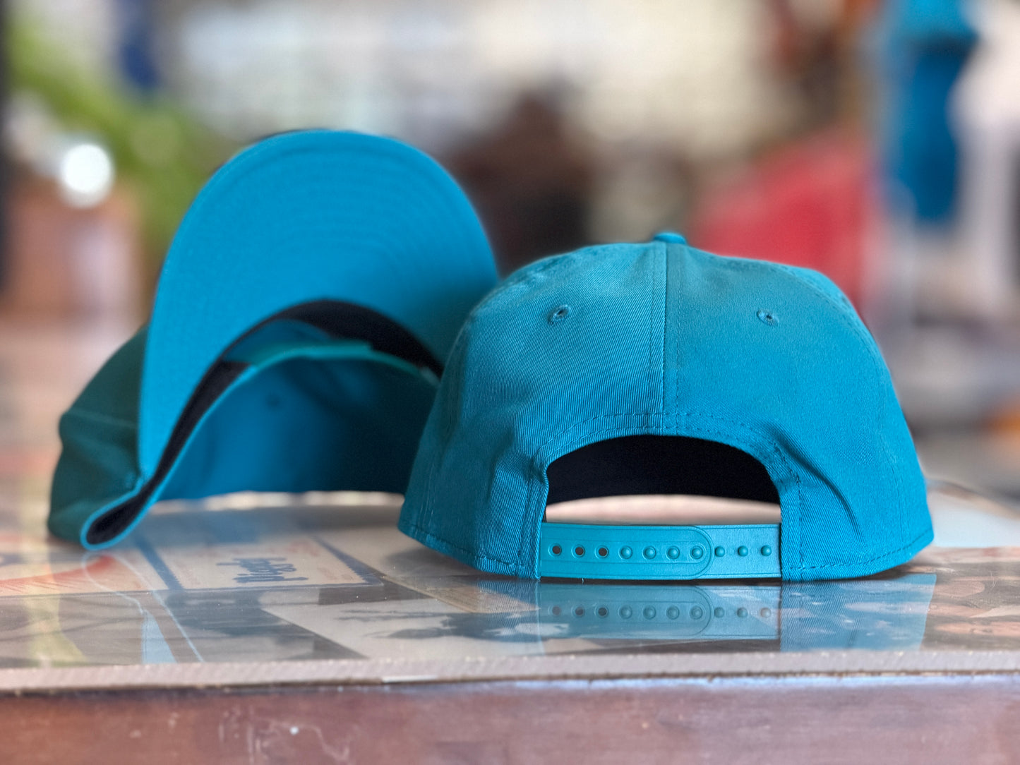 UNM Lobos New Era 950 Snapback Turquoise Lobos Script
