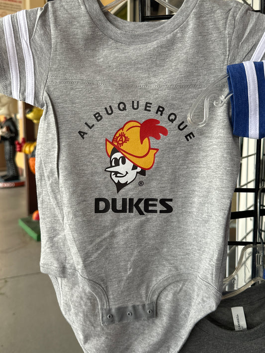 Albuquerque Dukes Toddler Athletic Gray Onesie