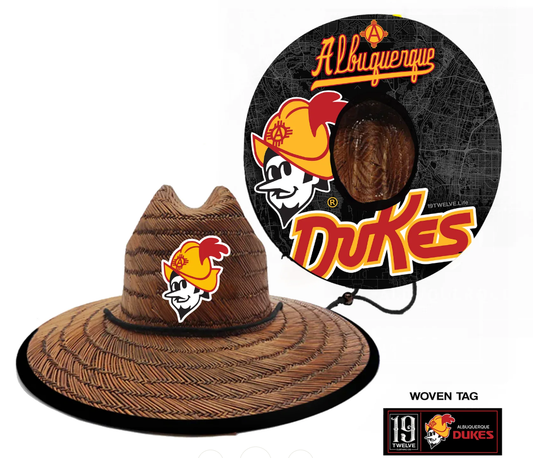 Albuquerque Dukes Straw Sun Hat