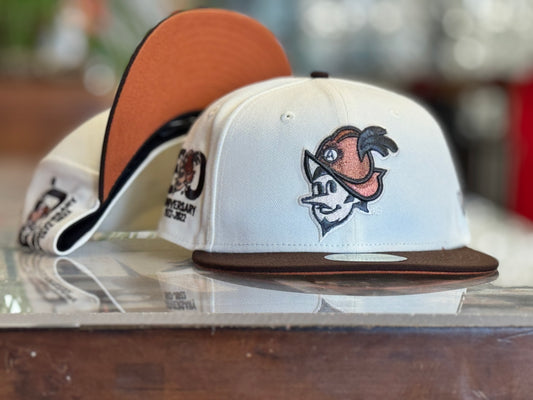 Albuquerque Dukes New Era 5950 Cream Copper Dukes City