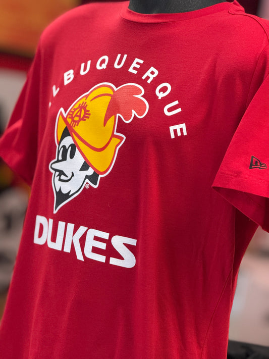 Albuquerque Dukes Red New Era Traditional logo T-Shirt